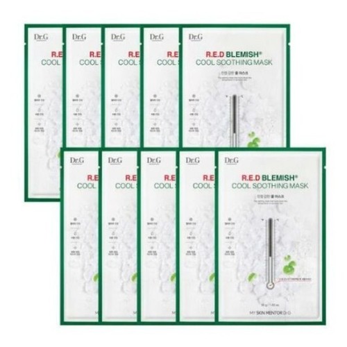 DR.G Red Blemish Cool Soothing Mask 30g x 4pcs Facial Mask Sheets Moisturizer - 第 18/21 張圖片