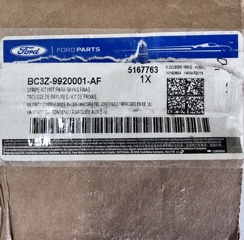 Genuine Ford Stripe Tape BC3Z-9920001-AF - Foto 1 di 2