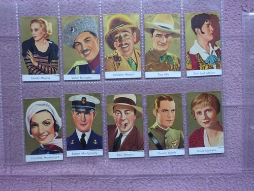 COMPLETE SET - DE BEUKELAER - FILM STARS (GOLD BACKGROUND 132 CARDS) GD/VG - Picture 12 of 17