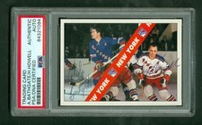 Andy Bathgate-Harry Howell Dual Autograph 1992 Ultimate Rangers CL PSA Encased