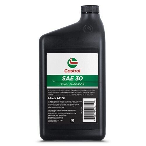 Castrol 215306 SAE 30 Small Engine Synthetic Oil - 4-Cycle Gas Eng - Case of 12 - Picture 4 of 5