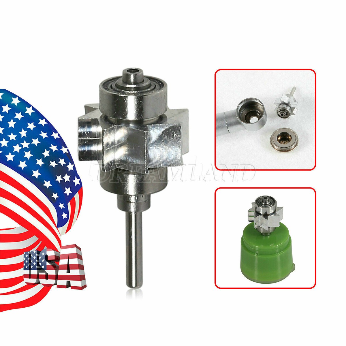 Dental High-Speed Fiber Optic LED Handpiece | 4-Hole Quick Coupler For Kavo YG4 | USA Stock, Fast Shipping