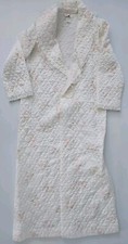 Barbizon Quilted Satin Serene Robe House Coat Floral w/ Lace Trim Sz M Medium