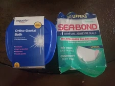 Sea Bond Secure Denture Adhesive Seals (30) & Denture Bath Storage Retainer Box