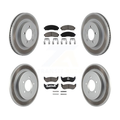 Coated Disc Brake Rotor And Ceramic Pad Front Rear Kit For Ford Explorer Mercury