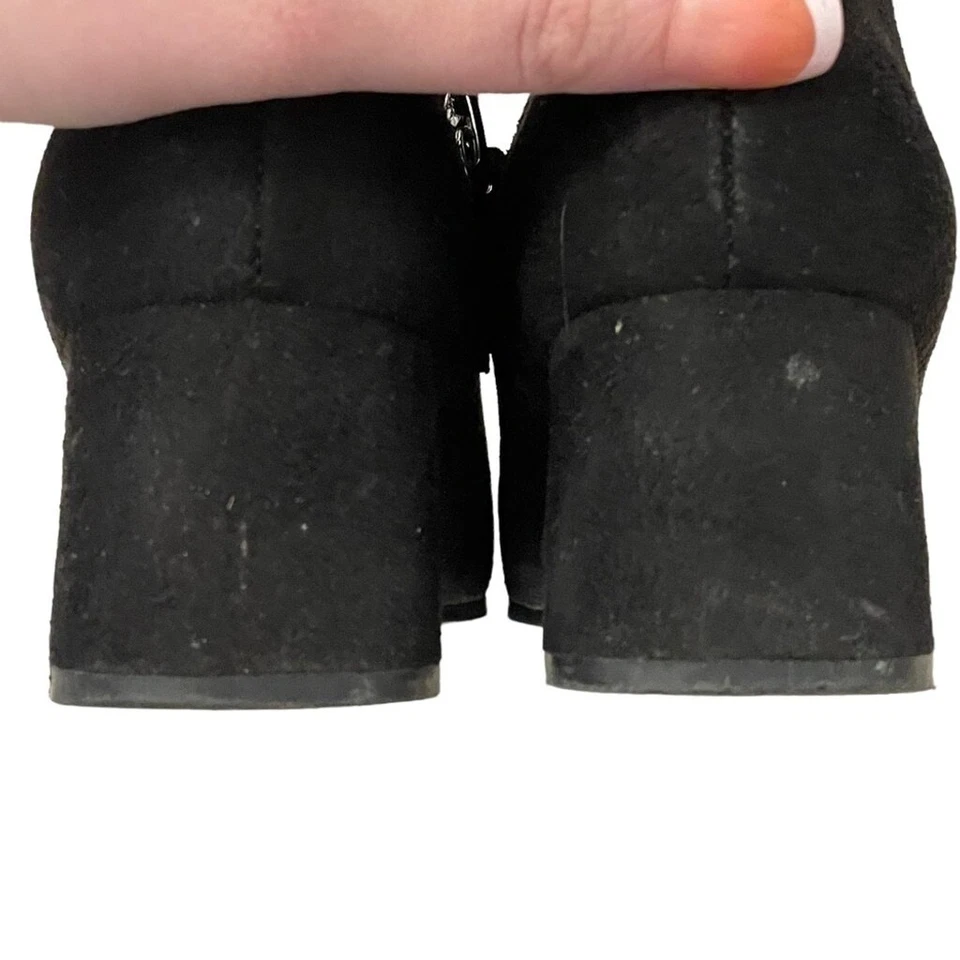 Zara Ultra High Black Clock Heel Knee High Boot US 5 Foto 4 de 4