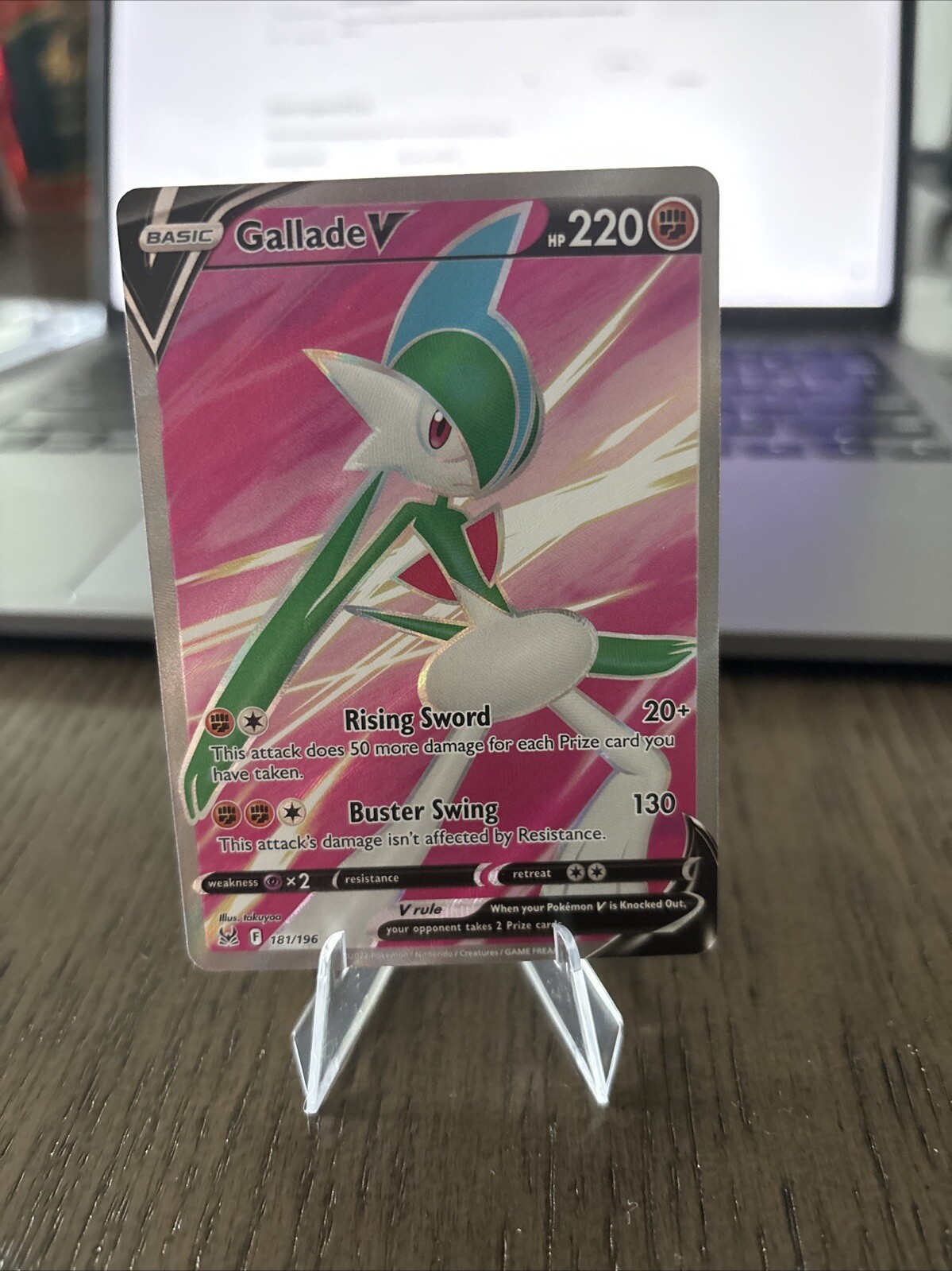 Gallade V (Full Art) 181/196 Swsh11: Lost Origin Holo Near Mint