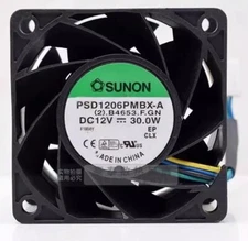 SUNON PSD1206PMBX-A 6038 DC12V 30W 6CM 4-Wire Server Cooling Fan
