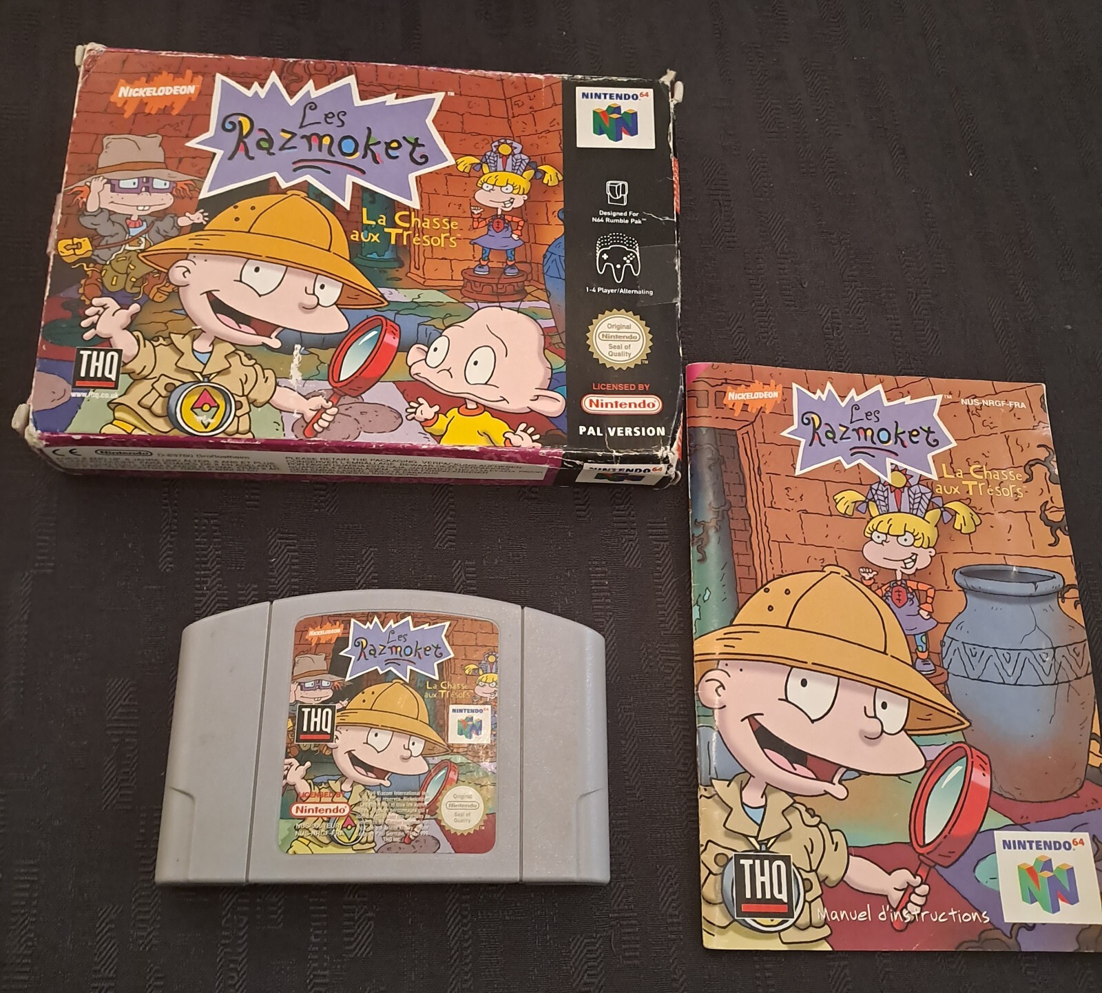 Jeu N64 Nintendo 64 Les Razmoket La chasse aux trésors complet FAH FR vintage