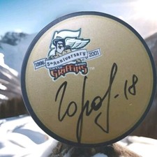 Konstantin Gorovikov SIGNED GRAND RAPIDS GRIFFINS 5th ANNI. RARE IHL PUCK NO COA