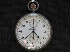 seltener Minerva Chronograph Taschenuhr läuf...