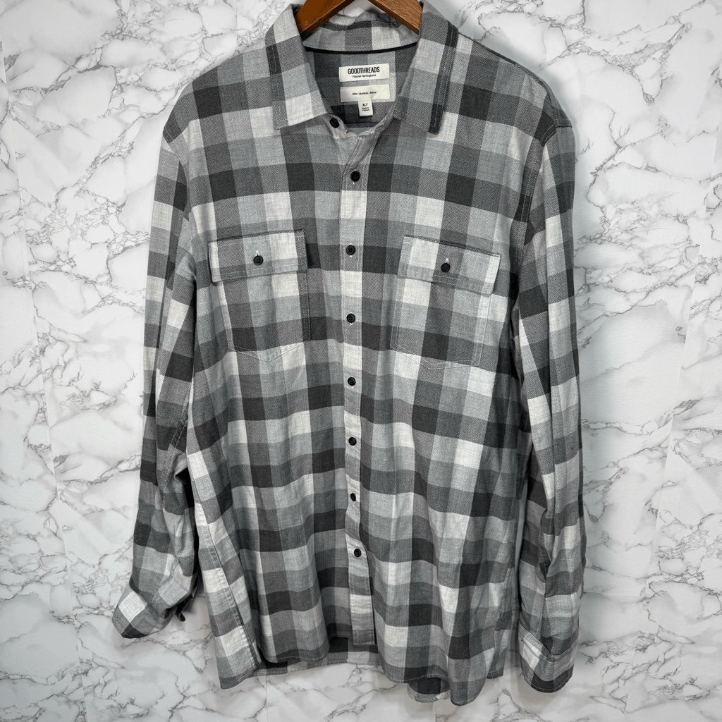 Good Threads Men&rsquo;s Shirt sz XLT Soft Wash Flannel Casual B