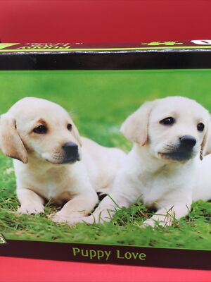 New in Box Puppy Love Puzzle 500 piece 14''x19'' Brand Forever Clever (FC) 