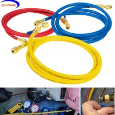 29986 Plus II 72" Hose 1/4" Compact Ball Valve for End Refrigerant Charging Hose