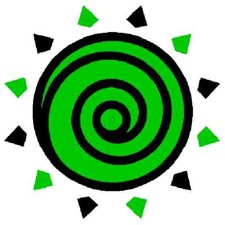 30 Custom Green Spiral Sun Personalized Address Labels