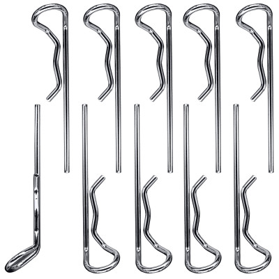 Body Clips Clips 48mm Silver for RC Car 1:8 10pcs partCore 310038