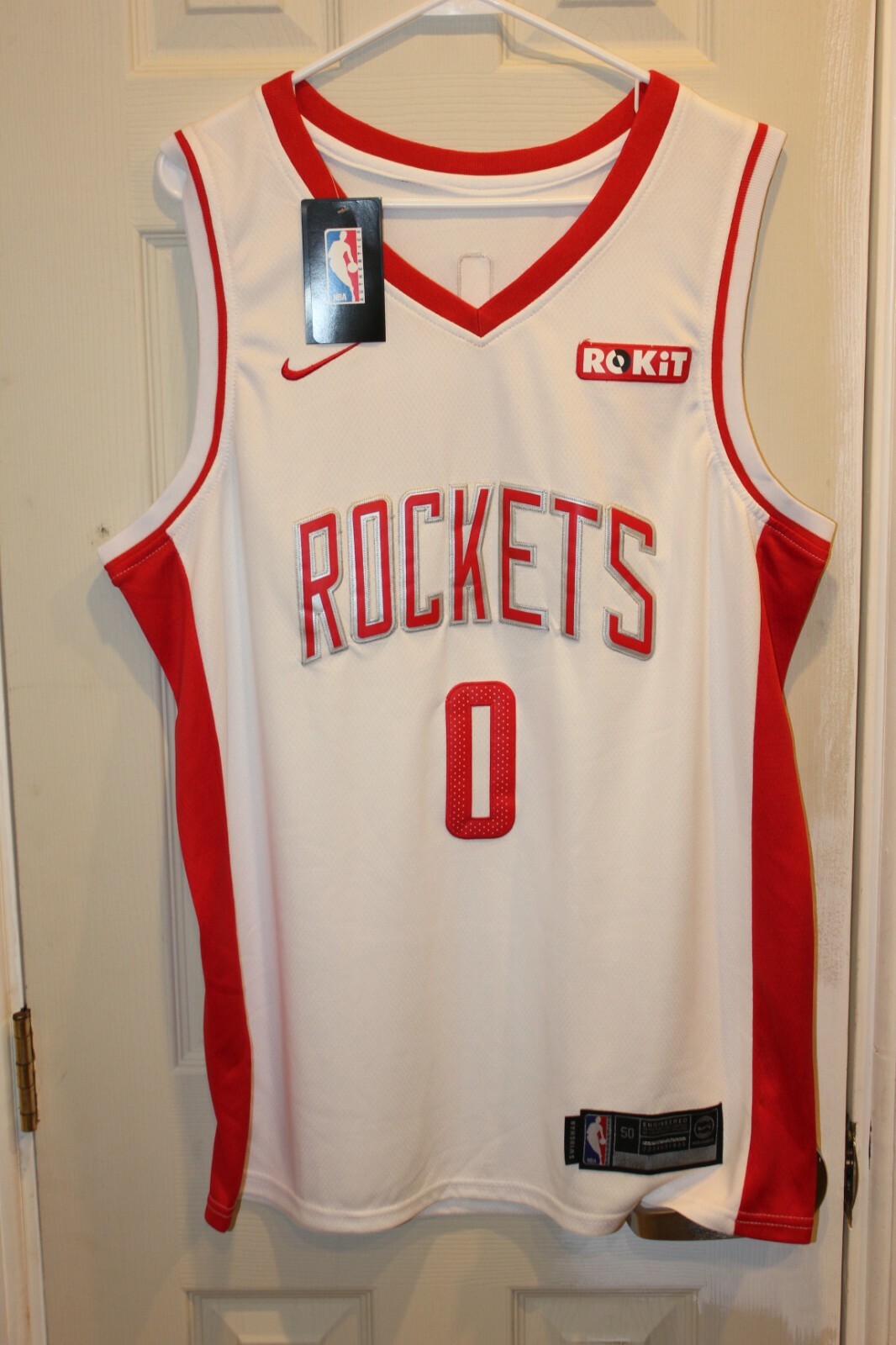 Rockets Russell Westbrook All White White Westbrook Jersey 2025