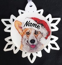 Santa Corgi Dog Breed Personalized Christmas Ornament