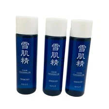 KOSE SEKKISEI clear cleansing oil 35ml 1.1fl oz LOT OF 3 NW-O BOX