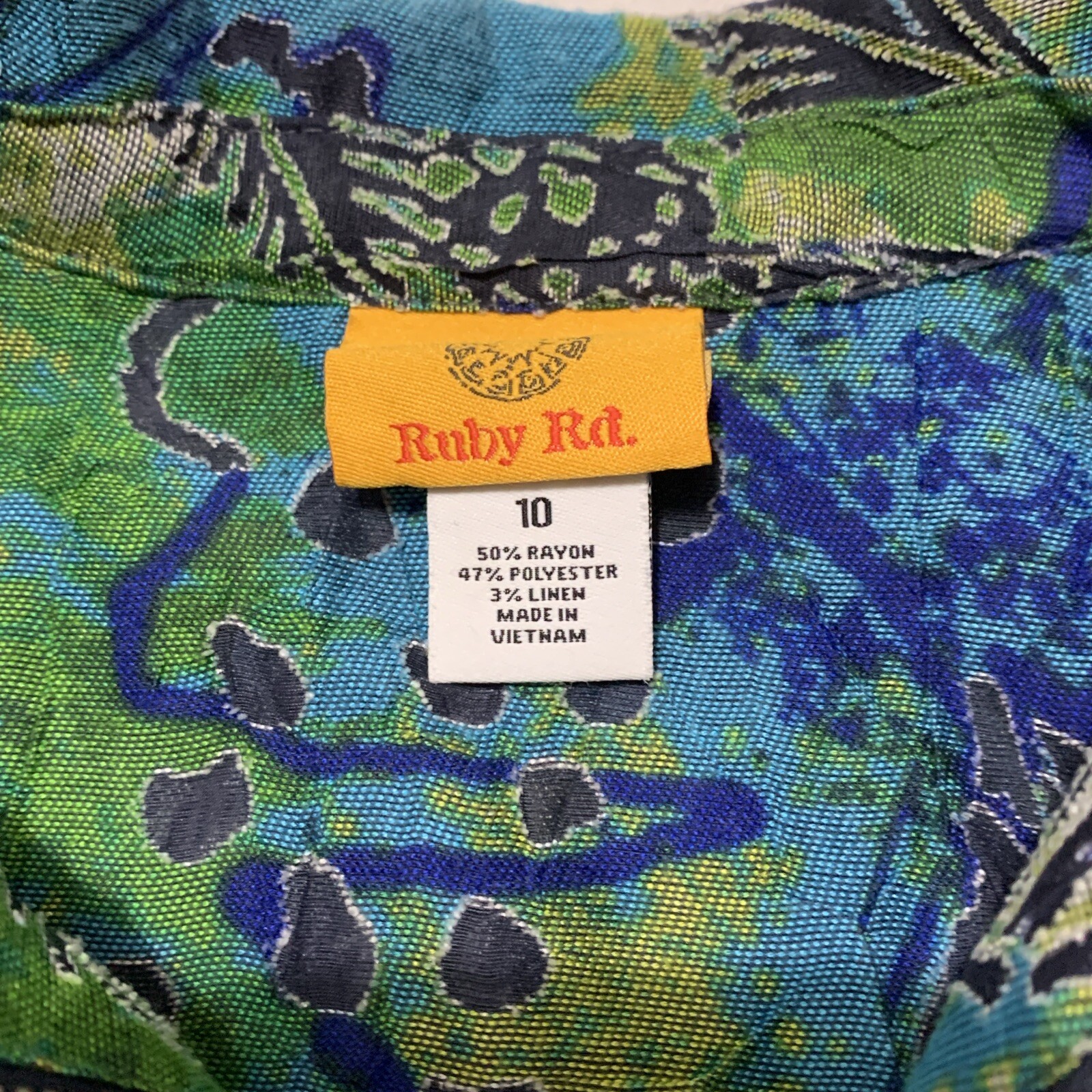 Ruby Rd Thin Full Zip Jacket Top Women's Size 10 … - image 2