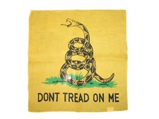 22"x22" Yellow Gadsden Snake Don't Tread on me Tea Party Bandana Bandanna