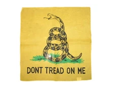 22"x22" Yellow Gadsden Snake Don't Tread on me Tea Party Bandana Bandanna