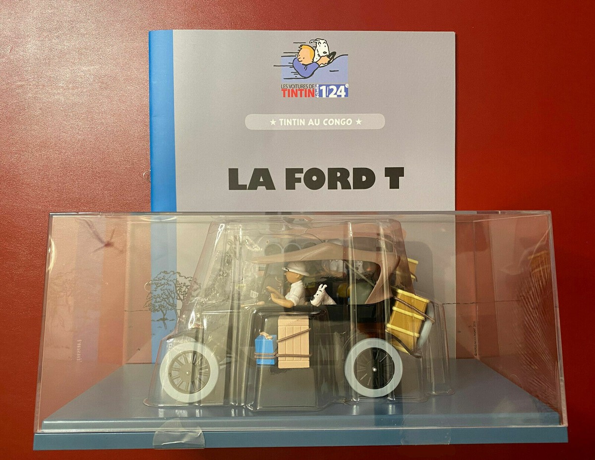 Voiture Tintin Atlas Série 2-Ford T Noire Tintin au Congo 1/43