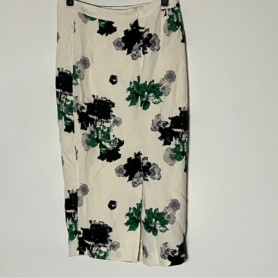 A.L.C. Шелковая юбка-карандаш с цветочным принтом 4 - Изображение 4 из 4