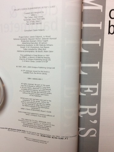 Buyers Guide Clocks & Barometers HCDJ 2003 Derek Roberts #302 - Picture 3 of 11