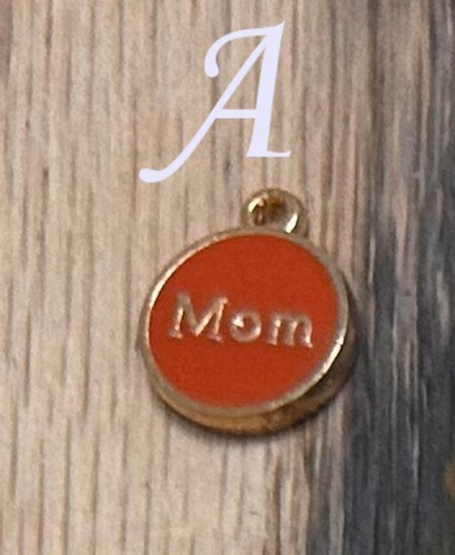 Custom Handcrafted Mom Gold Tone Keyring With Message Charms 21 Variations+More - Picture 6 of 33