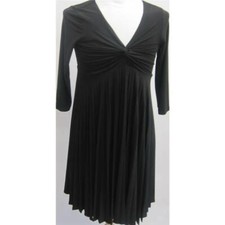 PHASE EIGHT elegant fit&flare LBD DARCEY PLEATED DRESS in black UK size 10