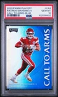 2020 PANINI PLAYOFF CALL TO ARMS CA3 PATRICK MAHOMES II BLUE REFRACTOR PSA 10 SP
