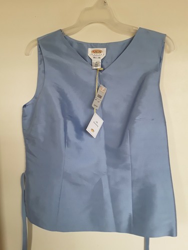 TOP DONNA NUOVO CON ETICHETTE ESTIVO TALBOTS TG 12 SETA SMANICATO CAMI TANK NUOVO - Foto 1 di 3