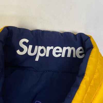Supreme reversible Puffy Jacket yellow blue XL duck down puffer
