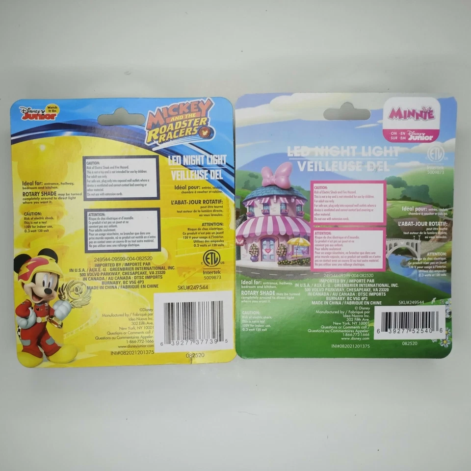 Disney Minnie & Daisy & Mickey Night Lights LED Rotary Shade Not a Toy - Image 2 of 2