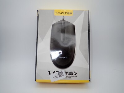 T-Wolf V3 Wired Optical Gaming Mouse, Game Level Engine - Black
