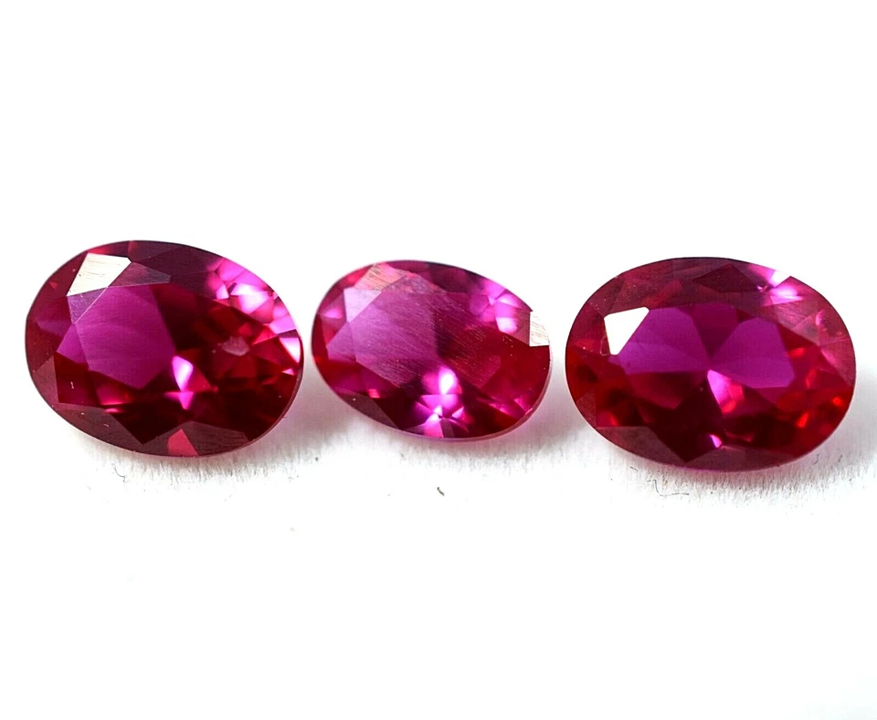 Lot Of 3.80 Natural Red Ruby For Jewelry Oval Shape ( 7 x 6 ) Treated Gems  - Image 3 of 4