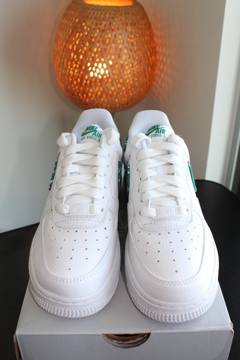 Nike Air Force 1 '07 Essentials Green Paisley Women's Size