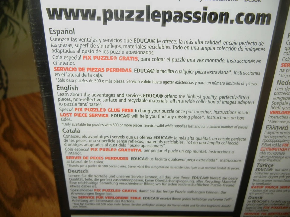 New Claude Monet EDUCA Fine Art Collection Puzzle 1500 WhiteWater Lilies 15535 - Image 4 of 4