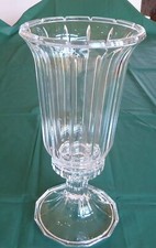 Vintage Candleholder 12 Clear Crystal Hurricane 2 Pc Heavy S2