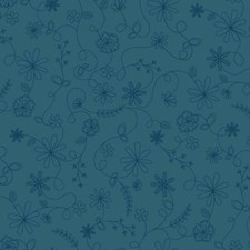 Vintage Flora By KimberBell For Maywood Studio - Blue Floral Swirl 10334-B