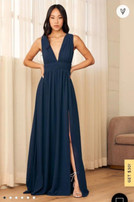 heavenly hues navy blue maxi dress Hesperia Navy High-Neck Maxi Dress With Draped-Detailing And Scarf – Club L  London