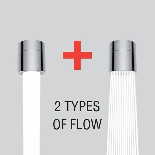 EnduraSeal 24mm Chrome Male Multi-Function Swivel Aerator WELS 5 Star 6L/min - Picture 2 of 3