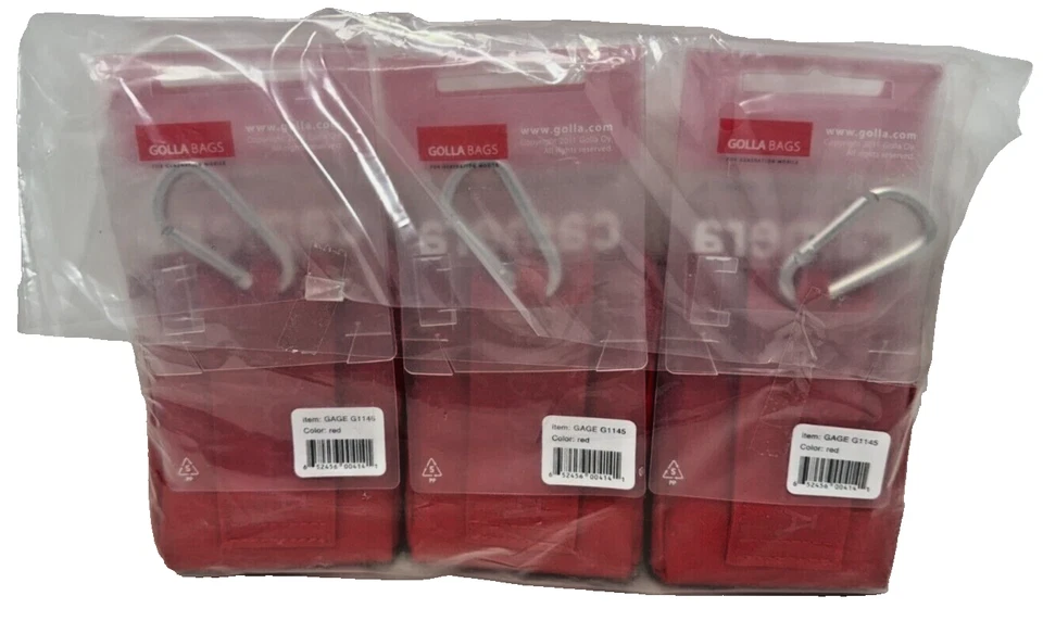 Golla Bag Pouch G1145 Red For Generation Mobile For Phone Camera Lot Of 3 Foto 3 de 3