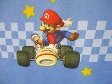 Mario Kart DS Nintendo Twin Flat Sheet Luigi Donkey Kong Blue Novelty DOM1D