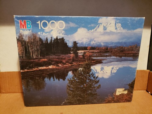 Jig Saw Puzzle Milton Bradley Nature Wyoming Landscape 1000 Piece 1982 #mb13