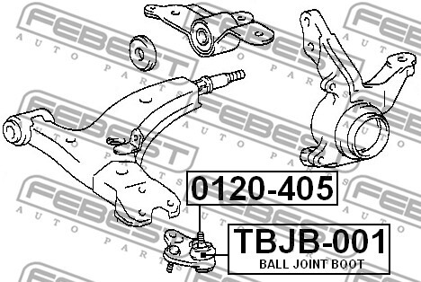 TBJB-001 FEBEST Repair Kit, ball joint for ,TOYOTA
