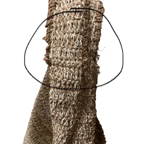 Free People Got Me in Stitches Tote Bag Brown Crochet Boho One Size Flawed - Picture 12 of 13