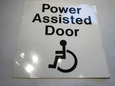 'Power Assisted Door with Wheelchair Logo' Signage / Sticker For Automatic Doors