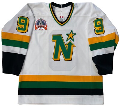 MIKE MODANO SIGNED & INSCRIBED CCM NORTH STARS 1991 STANLEY CUP